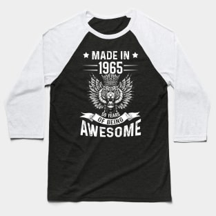 Made In 1965 59 Years Of Being Awesome Birthday Baseball T-Shirt